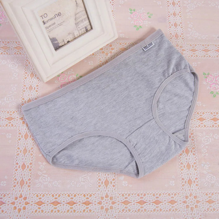 Plus Size Panties Women's Cotton Underwear Girls Briefs Solid Color Lingeries Shorts Comfortable Underpant For Woman 3XL/4XL