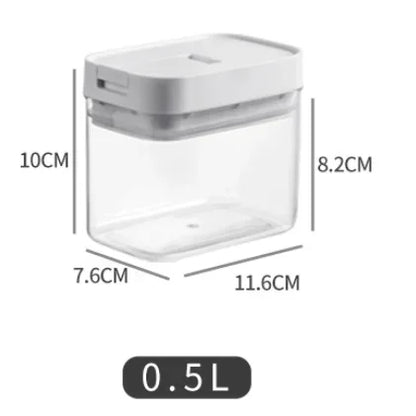 Moisture-Proof Sealed Tank Square Transparent Grain Storage Jar Dried Fruit Snack Box Cans Kitchen Plastic Container Organizer