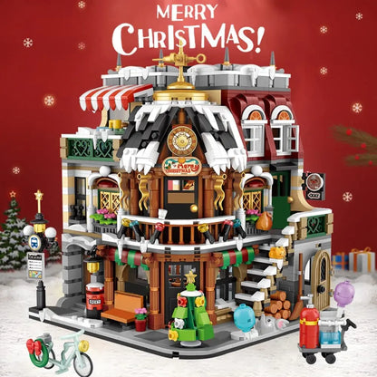 2506Pcs Creative Christmas Coffee Shop Building Blocks Kit MOC Modular House Model Building Sets Gifts for Adults Kids Boys Toys.