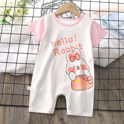 Neugeborenen Sommer Baby Junge Mädchen Cartoon Kurzarm Spielanzug-bodysuit Overall Overall Einem Stück Outfit Kleidung.