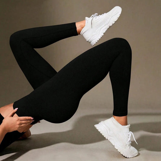 Knitted Seamless Push Up Sport Leggings Women High Waist Tummy Control Gym Workout Fitness Tights Stretchy Butt Yoga Pants.