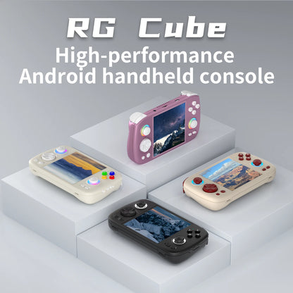 ANBERNIC RGCube Handheld Game Console Android 13 Game Player 3.95" IPS Screen Unisoc T820 RGB Lighting RG Cube dual high-Speaker.