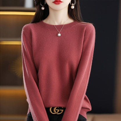 Frauen Pullover Oansatz Herbst Winter Grundlegende Pullover Warme Casual Pulls Jumper Koreanische Lange ärmeln Solide Strickwaren Bodenbildung Shirt.