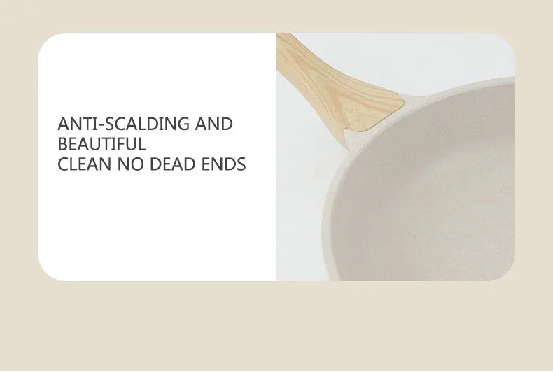 Durable Frying Pan Wok Pan Non-stick Ceramic Pot Induction Gas Stove Universal Cookware Steak Cooking Saucepan Nonstick Pan.