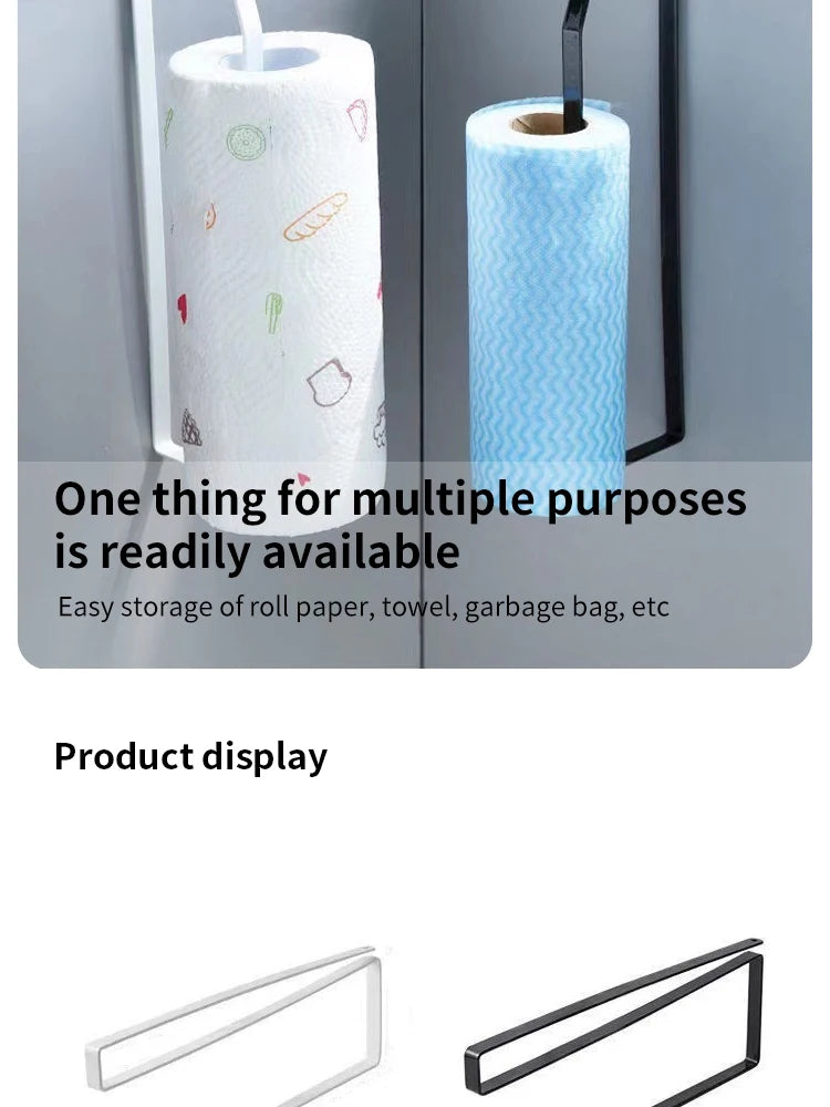 Papierrollenhalter Handtuchhalter Frischhaltefolie Lagerregal Badezimmer Kein Stanzen Lagerregal Hängeregal Küchentuchzubehör