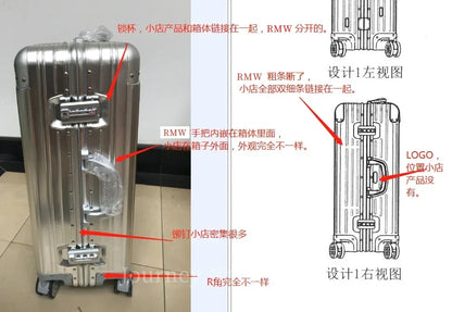 20/24/26/29 Zoll leichter Handgepäckkoffer aus Aluminium-Magnesium-Legierung – Kabinengepäck, Geschäftsreisetrolley mit Spinnerrädern