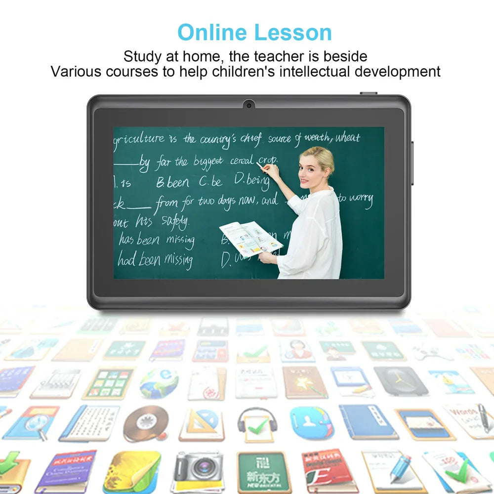 BDF-Q8 New 7 Inch Tablets Android 13, 4GB RAM 64GB ROM, 1TB Expand, WiFi, 4000mAh Battery,Dual Camera, Google Learning Tablet PC.