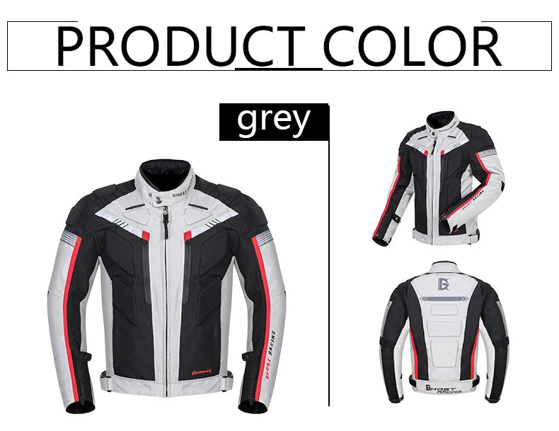 GHOST RACING Motorcycle Racing Jacket Man Waterproof Dirt Bike Pants Set With Protection Racing Suit Motocross Jacket Motor Suit.