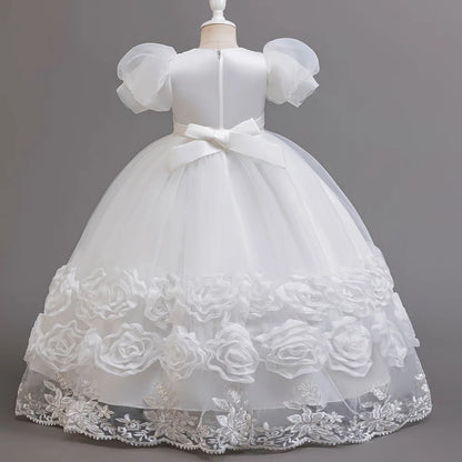 4-12 Jahre altes Blumenjungen-Hochzeitskleid, Abendkleid, Pailletten, langes Halloween-Mädchenkleid, Weihnachtsaufführung, Gastgeber-Redenen.