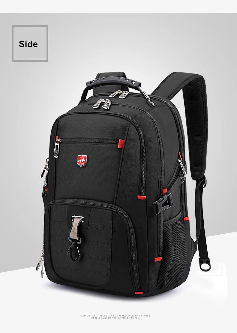 Wasserdichte 20-Zoll-Laptop-Rucksäcke USB-Lade Schultasche Diebstahlsicherer Herren-Rucksack Reiserucksack Männlicher Mochila Hohe Kapazität.