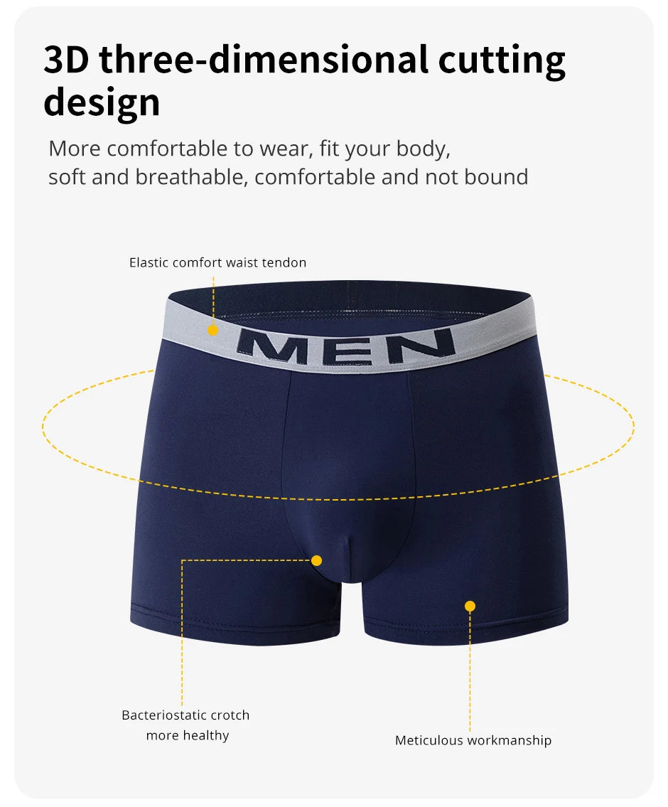 4/10-teilige Herren-Boxershorts für vier Jahreszeiten, Schwarz, modisch, lässig, Basic, vielseitig, Unterwäsche, Übergröße, Jugend-Sport-Basisshorts