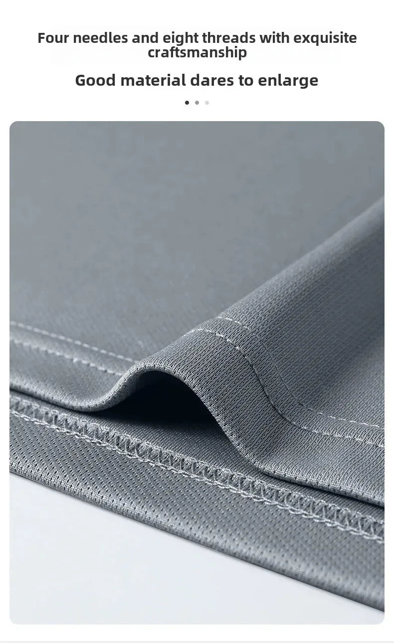 Men's Fitness Ice Silk Sports Suit Short Sleeve Training Room Basketball Morning Run Summer Outfit Shorts And T-shirt Set