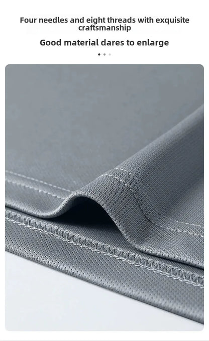 Men's Fitness Ice Silk Sports Suit Short Sleeve Training Room Basketball Morning Run Summer Outfit Shorts And T-shirt Set