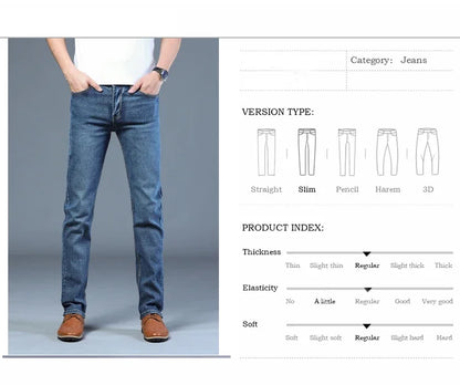 High Quality Mens Jeans Fashion Straight Denim Pants Men Classic Casual Jeans Male Plus Size Denim Trousers Ripped Jeans 28-40.