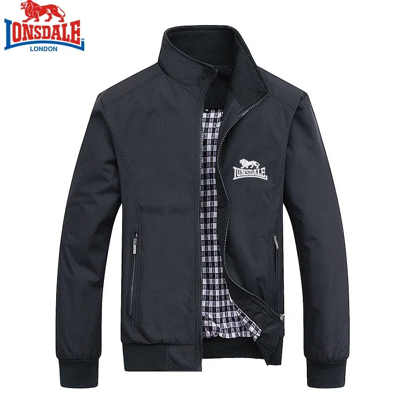 Embroidered LONSDALE Spring and Autumn Casual Solid Color Fashion Slim Fit Bomb Jacket Jacket Baseball Jacket Men's Jacket M-6XL.