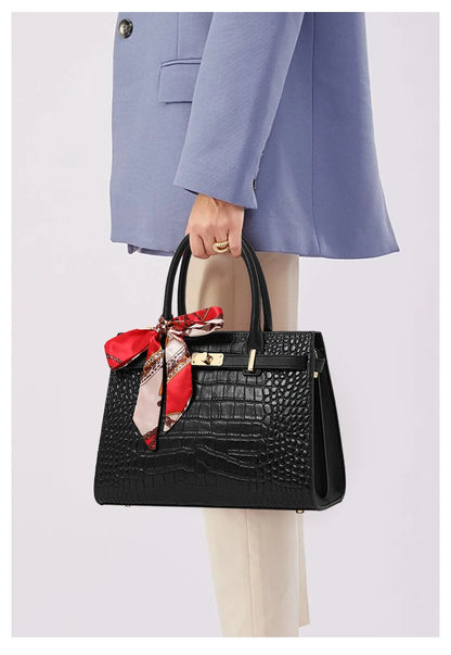 Leather  bag,women's handbag, cowhide cross-body bag, 2024 new style, light and luxurious, mother bag, large capacity.