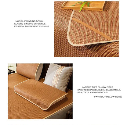 WASART Summer bamboo rattan mattress adult baby cool sleeping mat kit 90/150 single double bed foldable sheet bed protection pad.