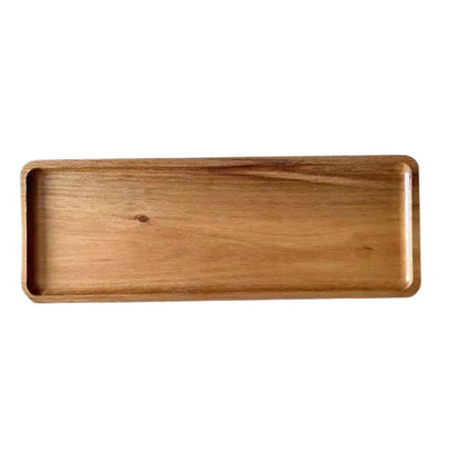Wooden Plate Wooden Tray,Counter Organizer Modern Appetizers Tray Food Tray Snack Plate for Home Centerpiece Bathroom Kitchen.
