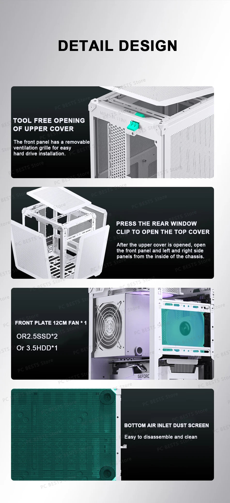 Jonsbo C6-ITX Handle Case MATX ITX MESH Boards Type-c ATX Power Supply Desktop Game Office Small Cooling Computer C6 Chassis.