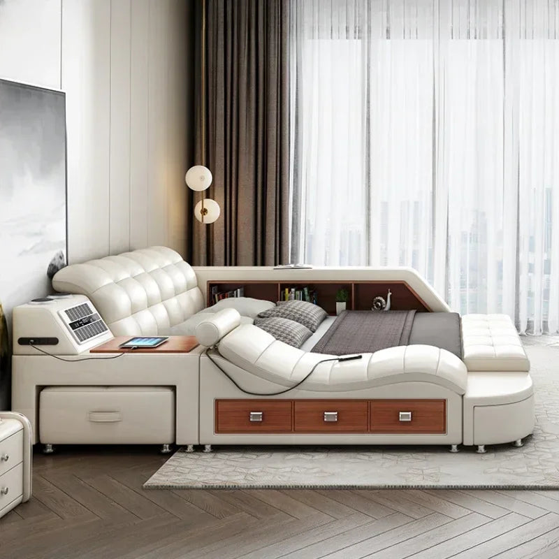 Master Under Storage Doppelbett Ästhetisches Master Nordic Multifunktionales Schlafzimmer Bettgestell Modernes Design Cama Casal Möbel