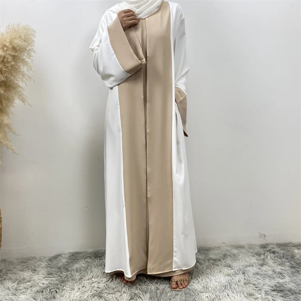 Ramadan Eid Muslimischen Abaya Dubai Luxus Spleißen Gefälschte Zwei Stücke Abayas Für Frauen Kaftan Modest Kleid Islam Kaftan Marocain Femme