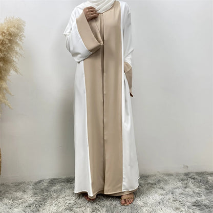 Ramadan Eid Muslimischen Abaya Dubai Luxus Spleißen Gefälschte Zwei Stücke Abayas Für Frauen Kaftan Modest Kleid Islam Kaftan Marocain Femme