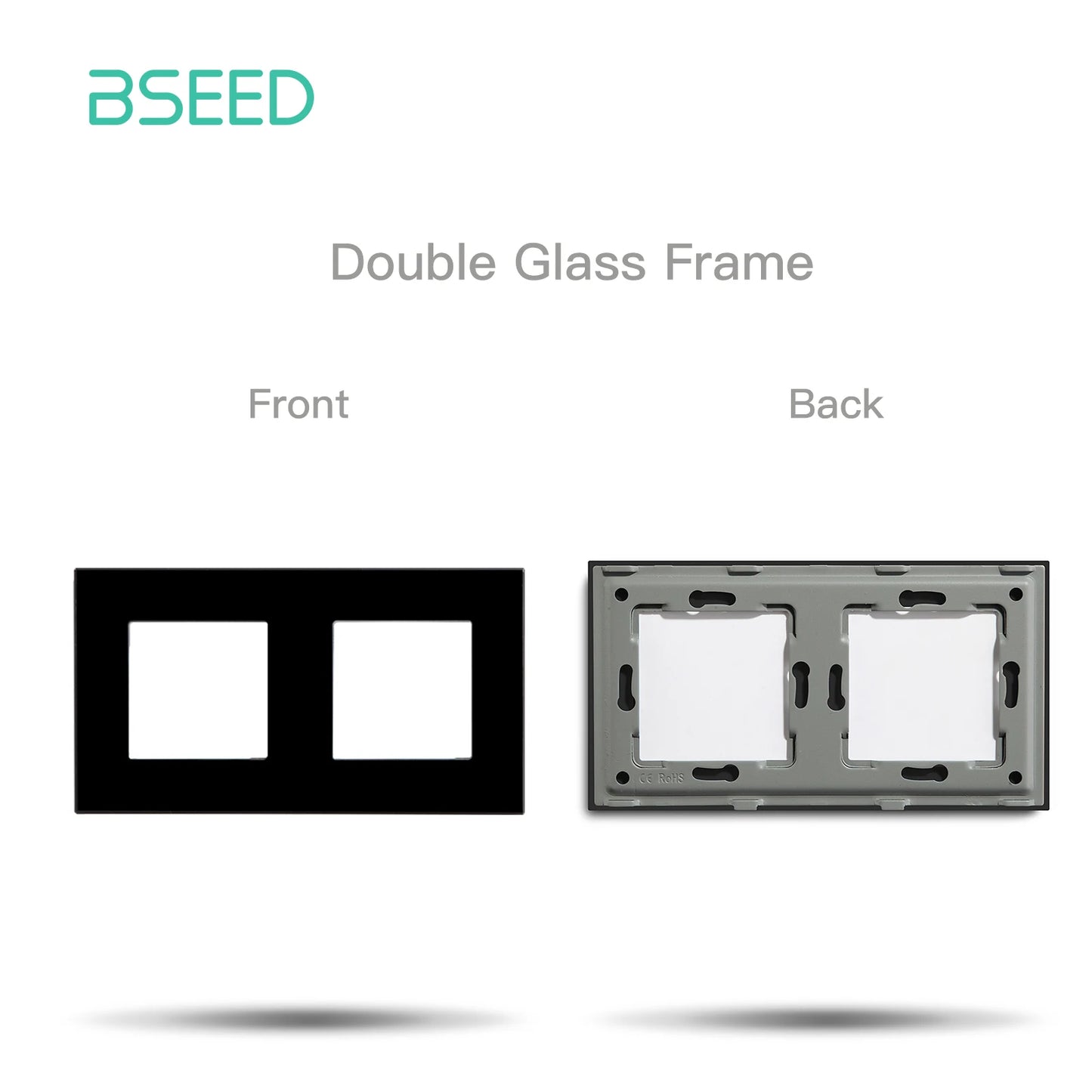 BSEED Zigbee Touch Schalter Funktion Basis 1/2/3Weg Glas Panels EU Wand Smart Steckdose Tuya Smart Leben App DIY Teile Nur