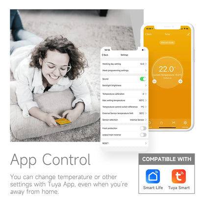 Beok Tuya Wifi Room Thermostat Underfloor Heating System Thermoregulator for Gas Boiler Electric Heating with Alexa Google Home.