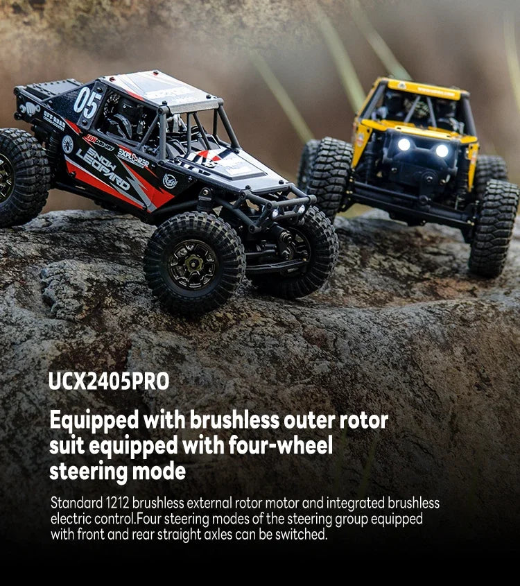 1/24 RC Crawler UDIRC UCX2405 Brushless/Brushed Motor 4WD Off-road Mini Rock Crawler Climbing Vehicle RTR RC Car Toys.