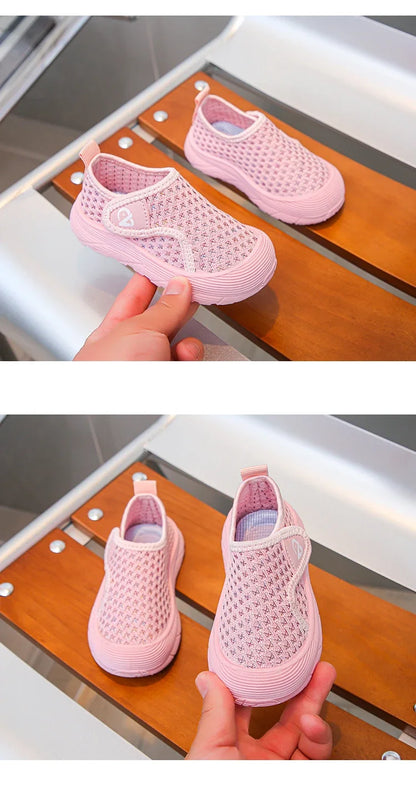 Students Casual Shoes Mesh Breathable Children Tennis Shoes Soft Bottom Comfortable 2025 New Fashion Kids Sports Shoes Non-slip.