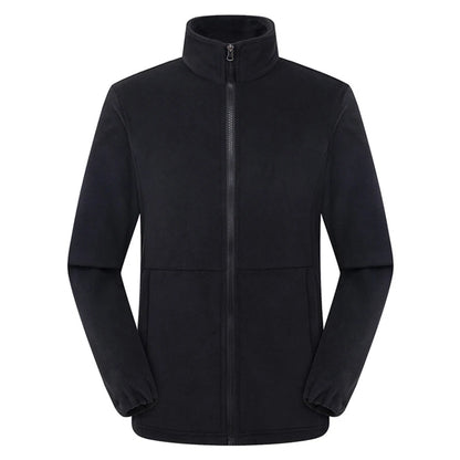 Soft Polar Fleece Jacket with Pockets Lightweight Outdoor Recreation Full Zip Coat.