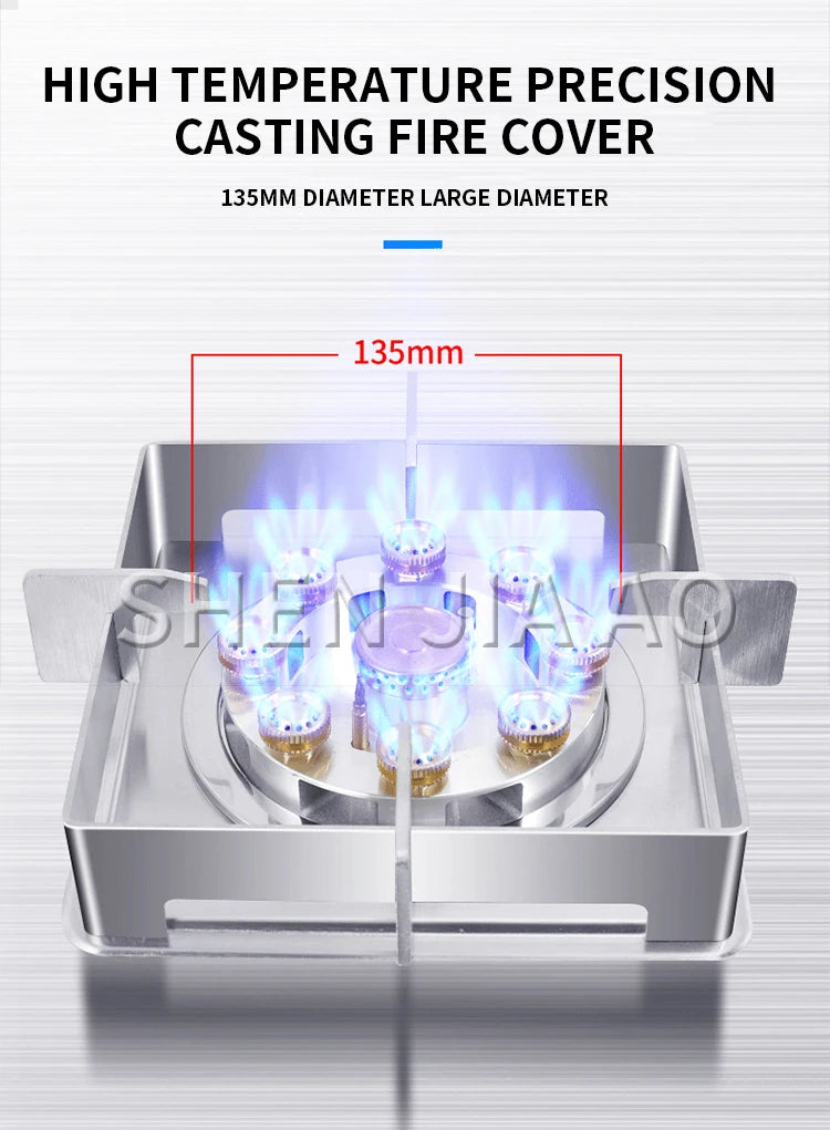 5KW Gas Stove Home Double Embedded Gas Stove Energy-saving Fierce Fire Stove Gas Cooktop Double hole gas stove.