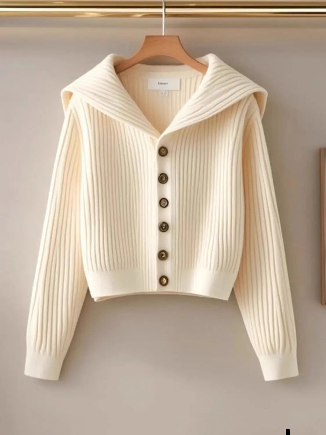 Spring  Autumn 2025 New Chic Sweater Two-Piece Women's Fashion Loose Single-Breasted Soft Waxy Knitted Top Casual Straight Pants.