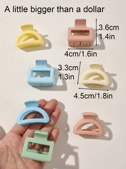 4 Pack Medium Small Hair Clips for Women, Claw Clips for Thick Thin Hair, Strong Hold Square Jaw Clips