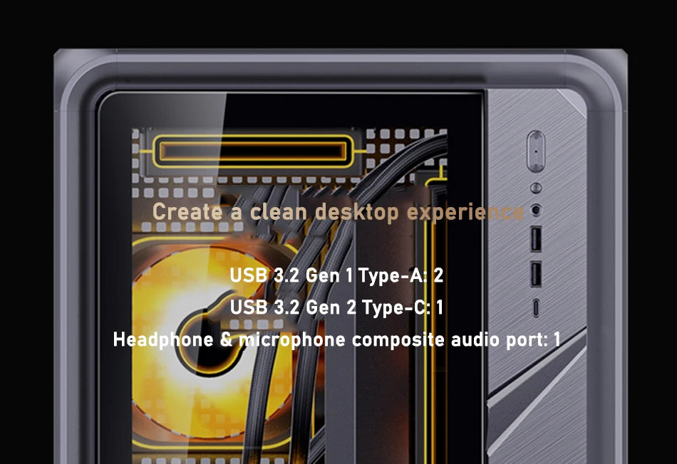 JONSBO BO400 ATX Desktop Case Aluminum Side View Sea View Room Chassis Supports 360 Water-cooled 10 Fan Positions