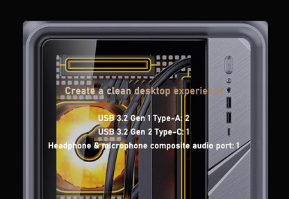 JONSBO BO400 ATX Desktop Case Aluminum Side View Sea View Room Chassis Supports 360 Water-cooled 10 Fan Positions