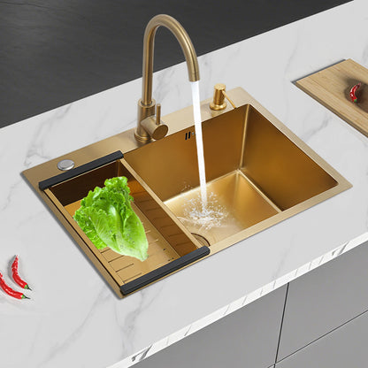 60 x 45 Zoll Edelstahl-Küchenspüle ohne Logo, rechteckige Spüle mit Abtropfkorb für Toiletten, Badezimmer, Waschräume