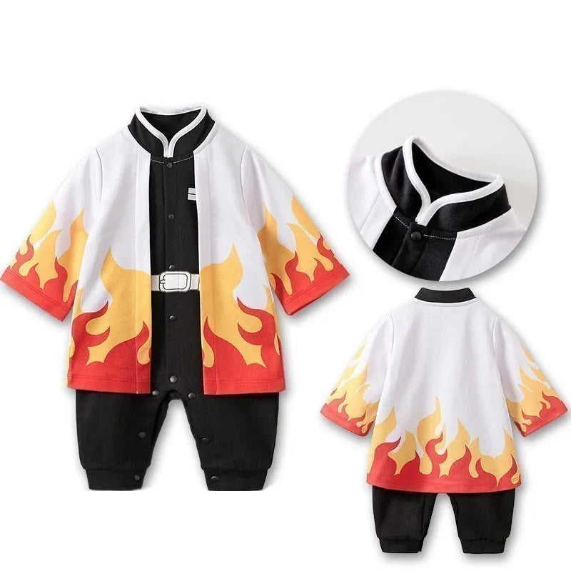 Baby Sommer kurz ärmel ige Baumwolle Anime Overall Jungen Mädchen Rollenspiel Kostüme Baby Kurzarm Body suits Kinder Stram pler