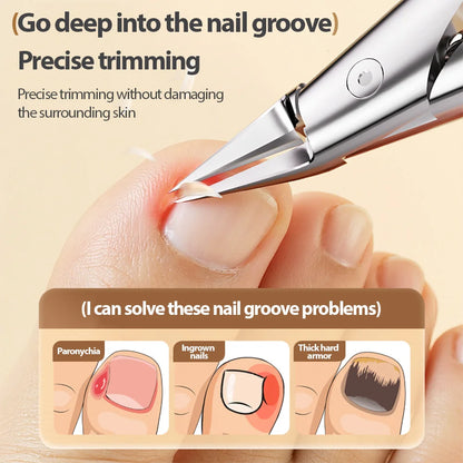 Stainless Steel Thick Nail Clippers Toenail Cutters Pedicure Manicure Tools Non-Splash Ingrown Paronychia Correction Tool.