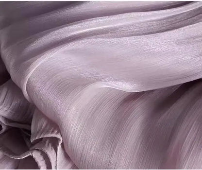 2025 Spring/Summer New Luster  A-line Women Skirt Solid Color High Waist French Paris Style Elegant Asymmetrical Skirt.