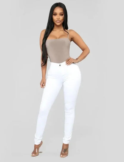 2025 New Women's  Jeans High Waist Push-Up Jeans High Stretch Stretch Mother Jeans Washed Denim Skinny Pencil Pants Women's.