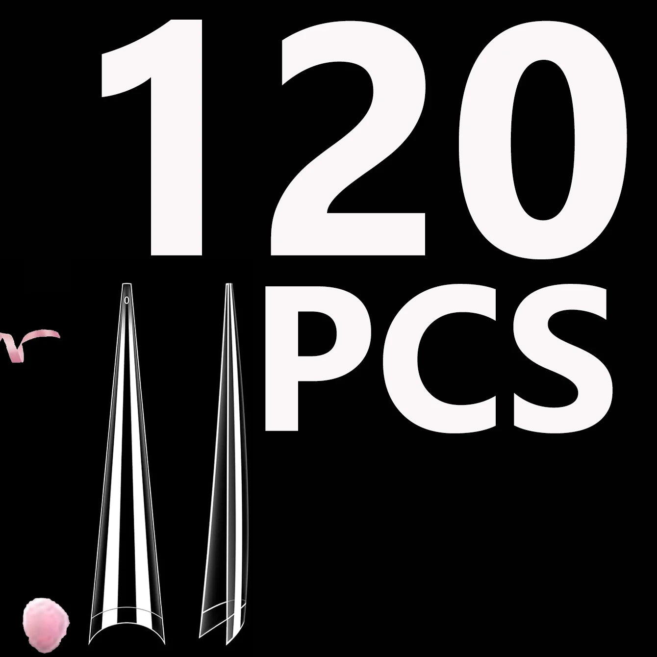 120PCS- Semi-frosted short almond clear fake nails, whitening nail art set with removable fake nails for festivals, parties, dat