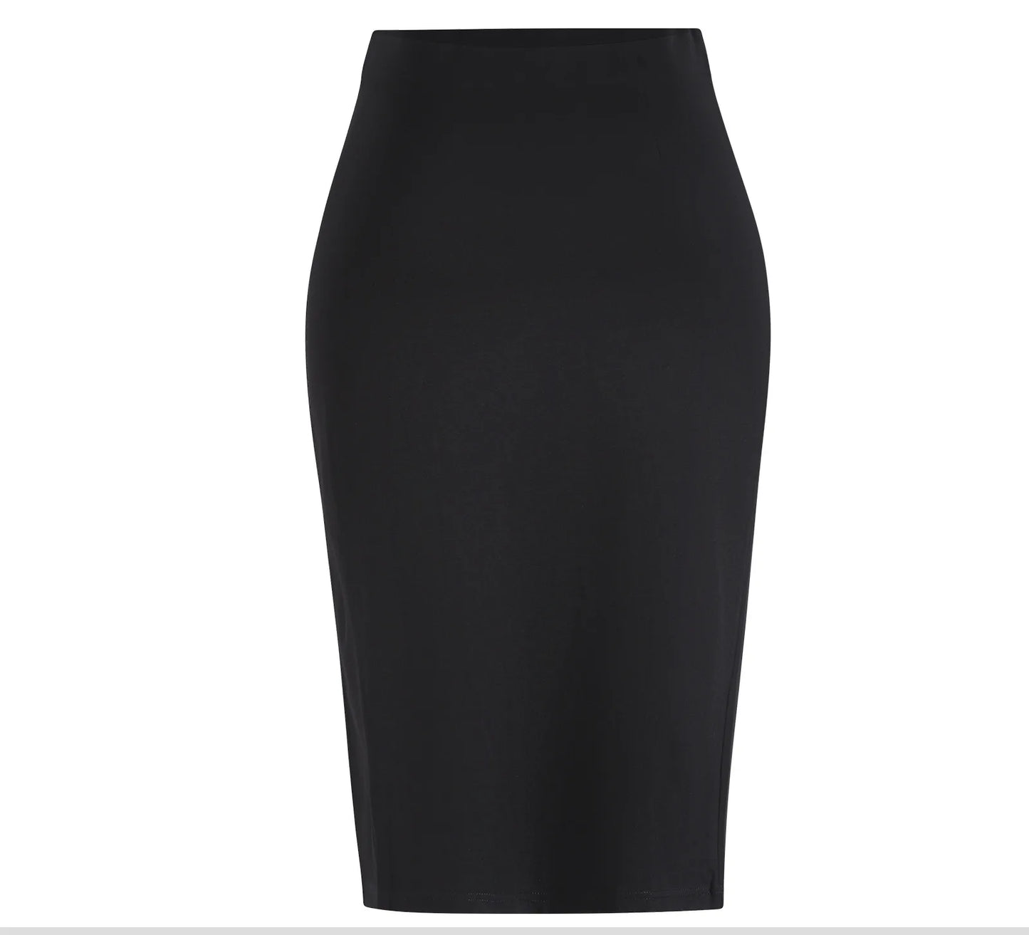 Women's Professional High Waist Long Pencil Skirt, Slim Fit Black Hip-hugging Skirt for Office Commute.