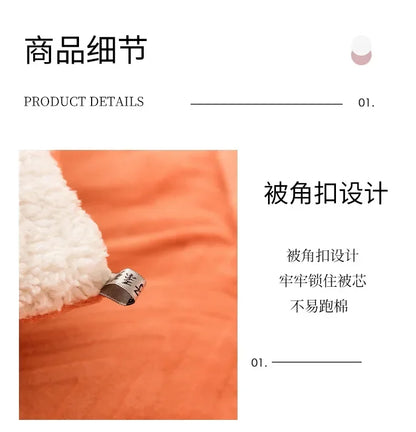 Super Warm Lamb Wool Quilt Winter Thickened Cotton Quilt Warm Cotton Double Sided Velvet Soft Extra Large Blanket 이불.