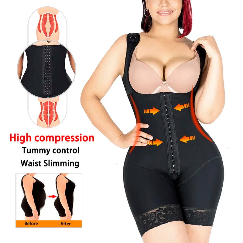 Fajas Reductoras Body Shaper Slimming Sheath Flat Belly Shapewear Tummy Control Bodysuit Postpartum Bodices Girdles Woman Corset.