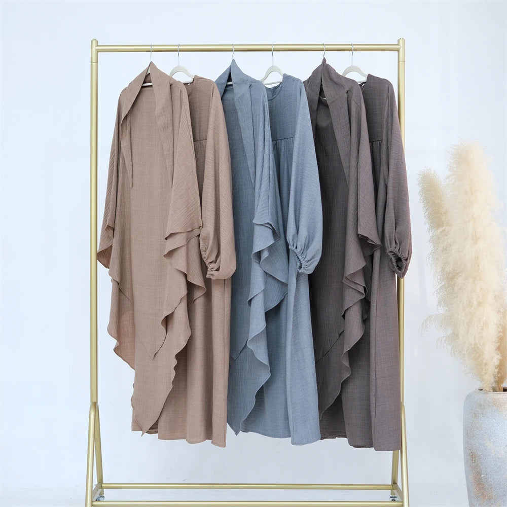 Ramadan Breastfeeding Outfit Prayer Clothes Khimar Abaya Dubai Islam Muslim Hijab Dress Women Kebaya Robe Ensembles Musulmans.