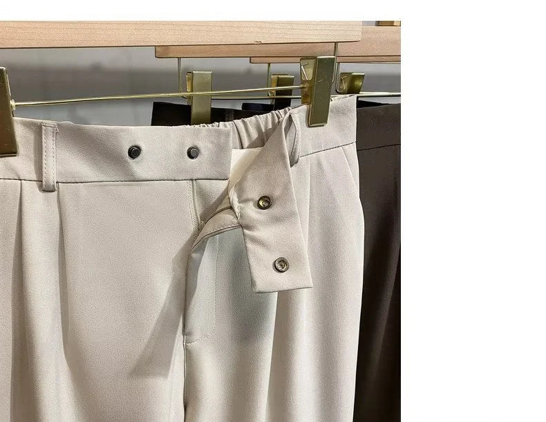 Luxury Fashion Straight Men's Casual Pants Spring Summer New Korean Suit Pant Harem Business Formal Male Trousers Trendy Brand.