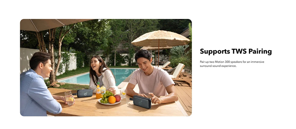 (EU stock) Soundcore Motion 300 Bluetooth loudspeaker, wireless, powerful sound, BassUp, Smart Tune, High-Resolution Audio.