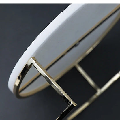 Nordic Marble Cake Dessert Tray Decoration Modern Simple Home Makeup Tools Jewelry Storage Plate Fruit Snack Chocolate Display.