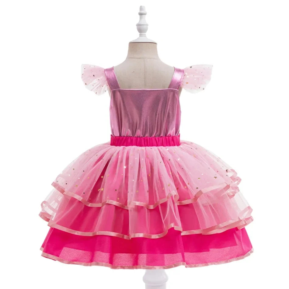 Baby Mädchen Kleider Barbie Prinzessin Cosplay Mädchen Rock Mesh Flauschigen Geburtstag Party Kleid Halloween Leistung Kleid Kinder Kleidung.